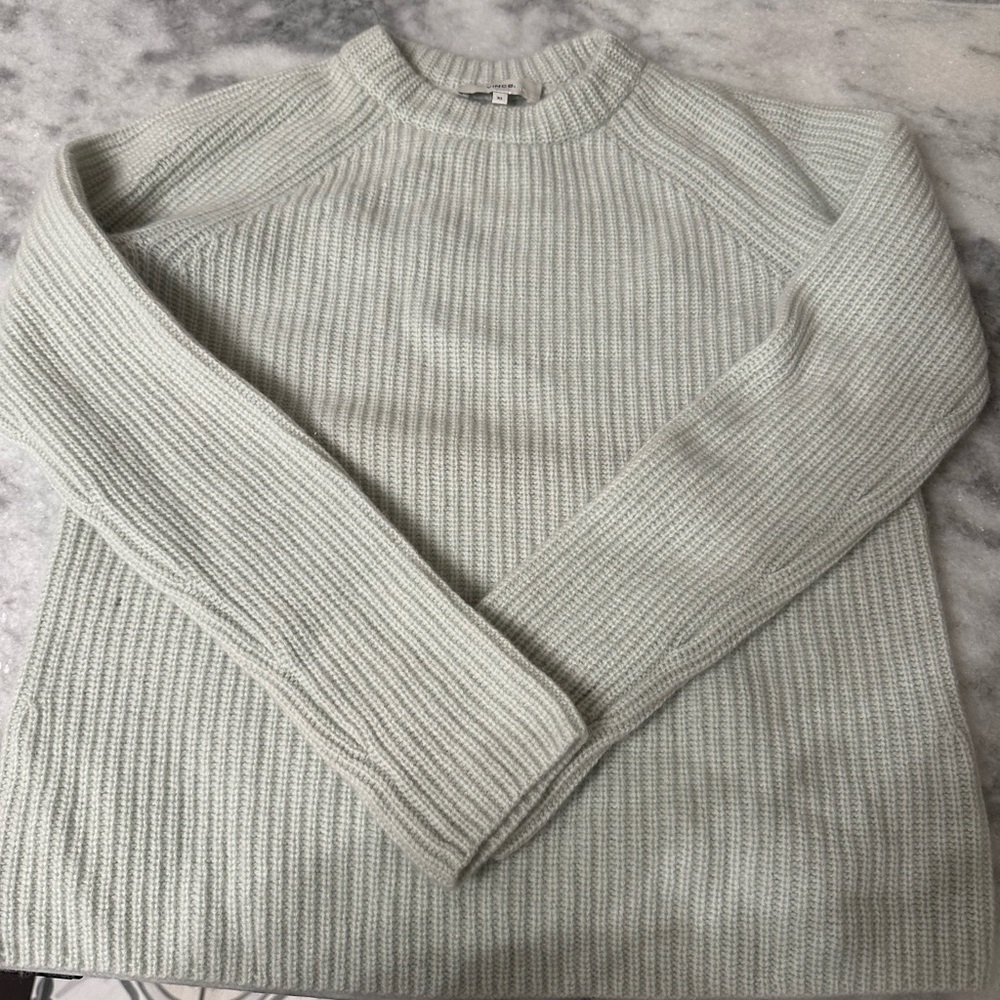Vince Light mint Green Ribbed Cashmere Sweater Size XS